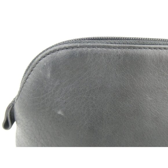 Coach Black Leather Medium Cosmetic Case Pouch - Picture 13 of 16